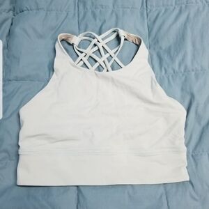 Womens Ice Blue LULULEMON Criss Cross Back Spots Bra Athletic Wear Size 6